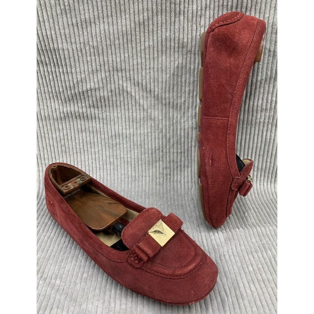 Michael Michael Kors Women's  Caroline Moc Suede Flat Size 7M Mulberry Purple